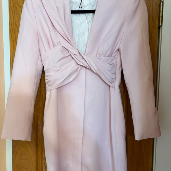 Zara Draped Blazer Dress in Pink - Picture 3 of 4